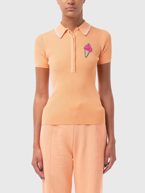 Polo shirt in elastic rips with patch - 1