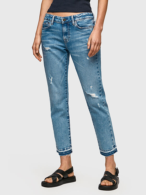 JOLIE blue jeans with chopped effect - 1
