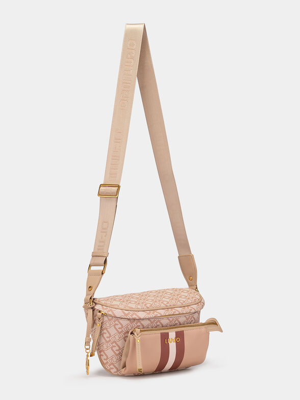 Waist bag with monogram logo print and pendant - 2