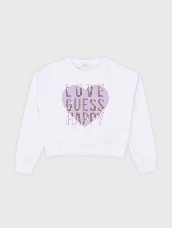 Cotton sweatshirt with sequins - 1