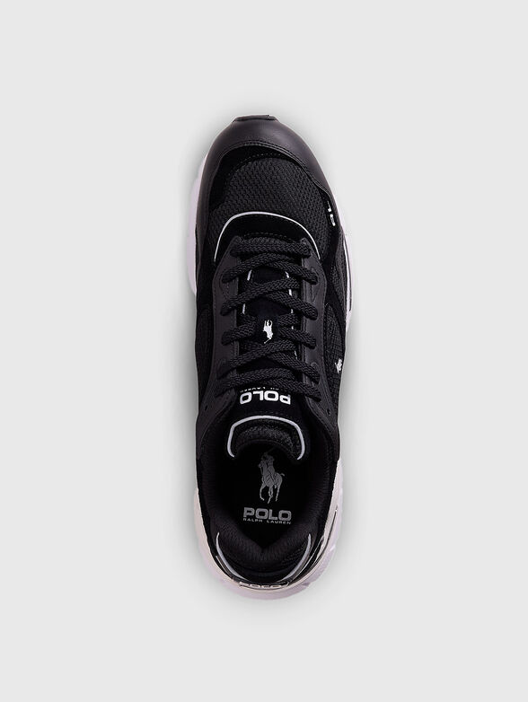 Sports shoes with mesh details and logo - 4