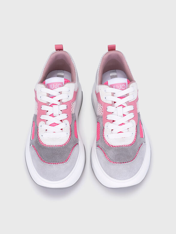 Grey sports shoes with contrasting inserts - 6