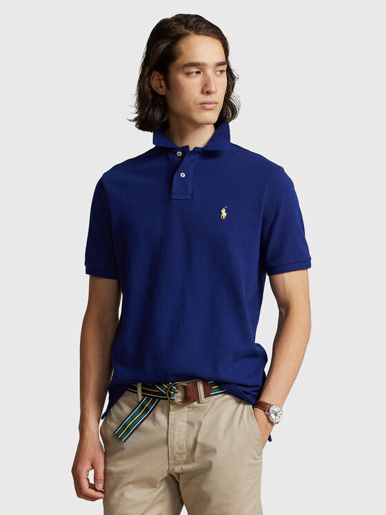 Polo-shirt with contrasting logo embroidery - 1