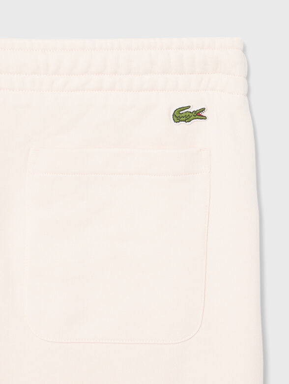 Cotton shorts with logo print - 3