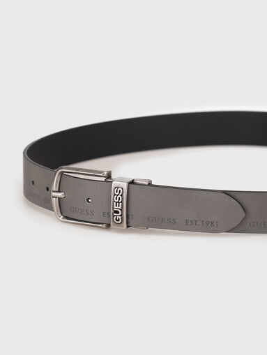 Double-faced leather belt  - 4