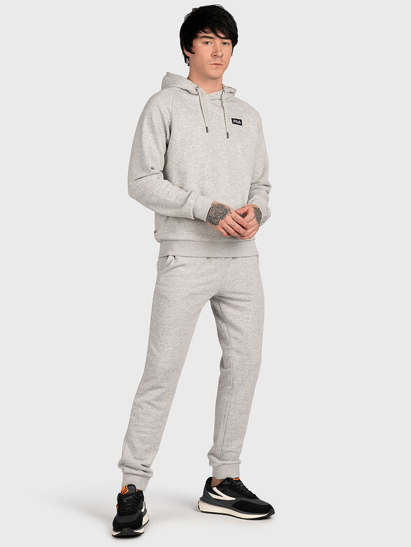 BIORINE grеy sports pants with logo detail - 4