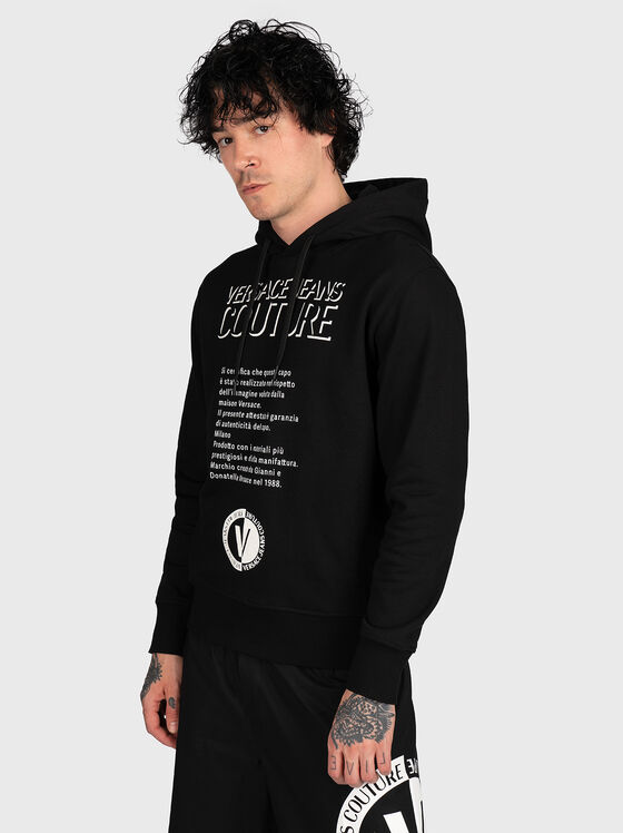 Black sweatshirt with print - 1