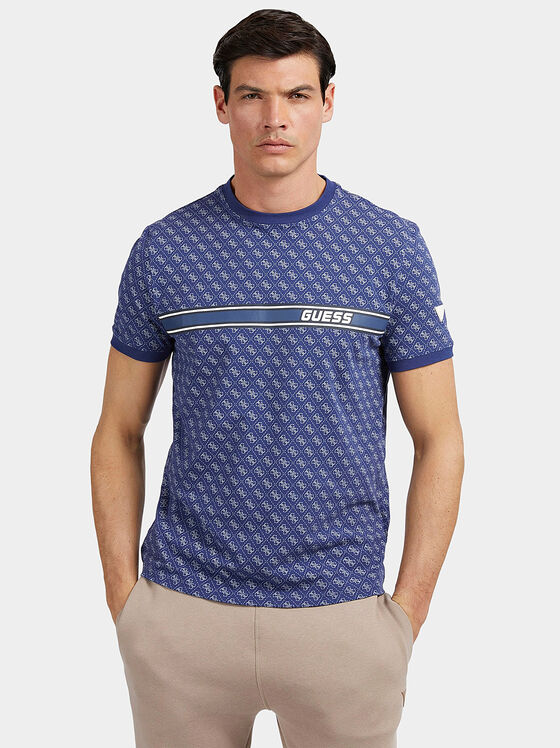 JAMEY beige T-shirt with monogram print  - 1