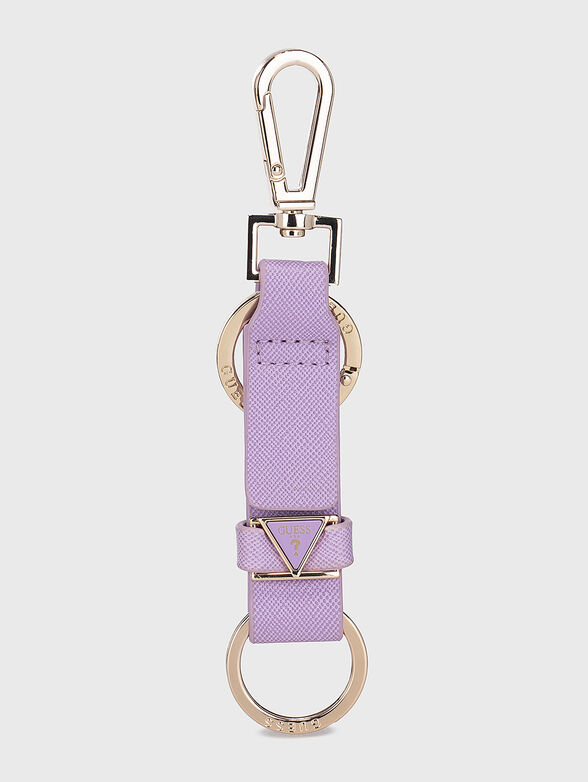 Keyring with saffiano effect - 1