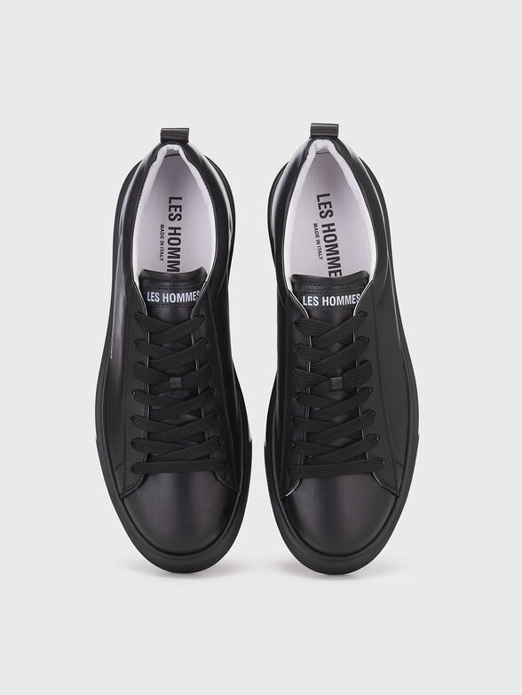 Leather sneakers with logo  - 6