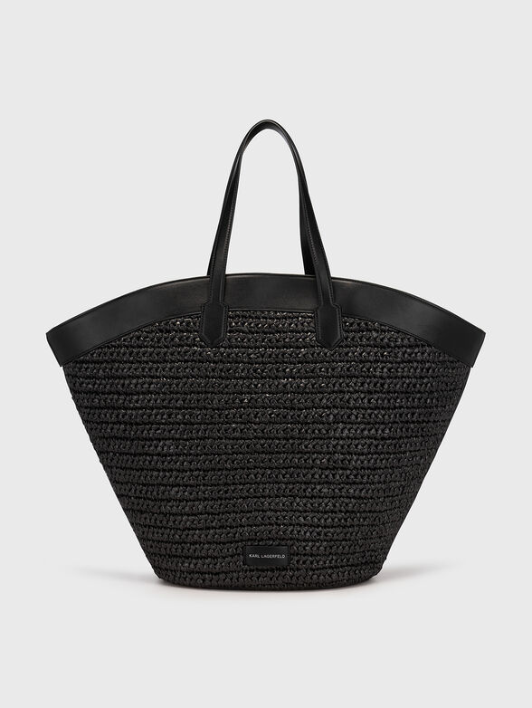 Large K/TULIP raffia tote bag - 2