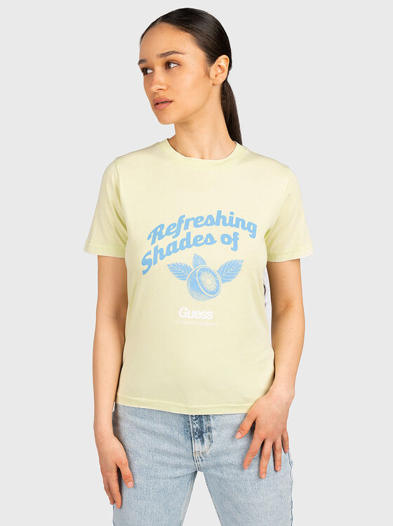 T-shirt with contrasting inscription  - 1