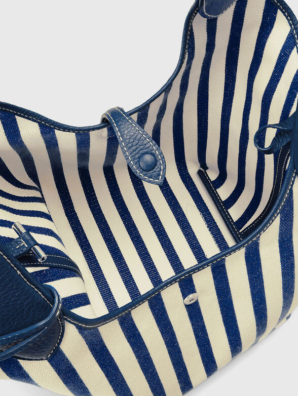 Striped canvas tote bag - 6