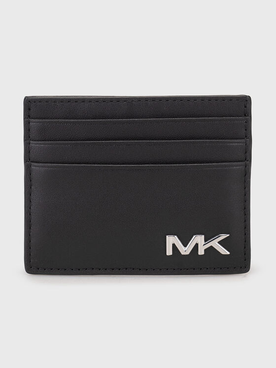 Leather cardholder with logo accent  - 1