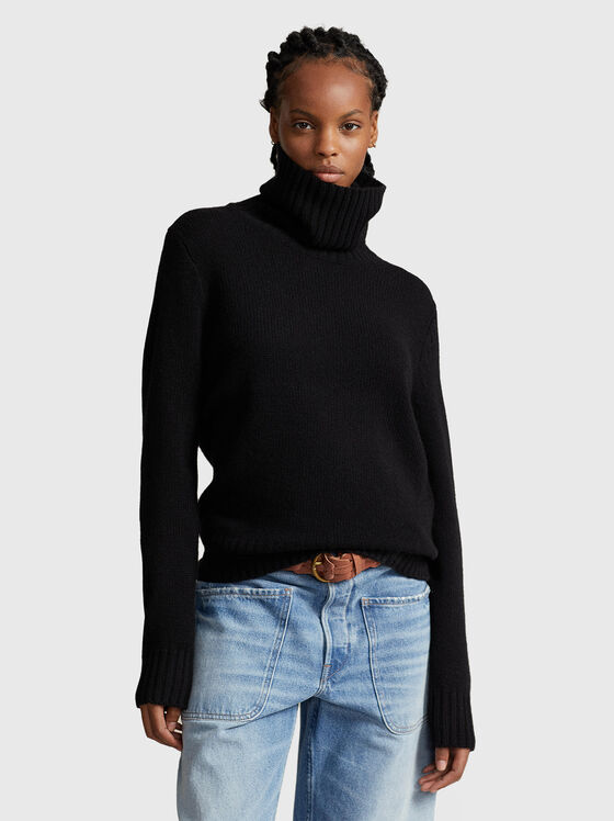 Wool sweater with turtleneck collar - 1