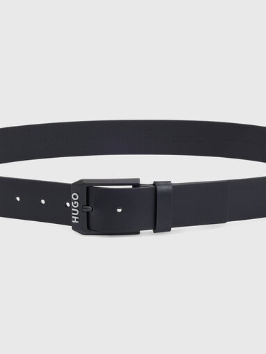 Leather belt with logo - 5