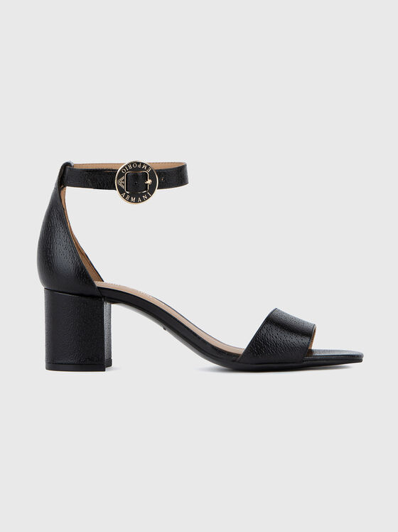 Heeled sandals with logo - 1