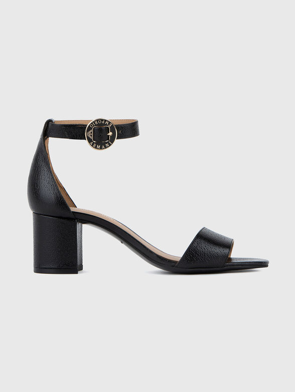 Heeled sandals with logo - 1
