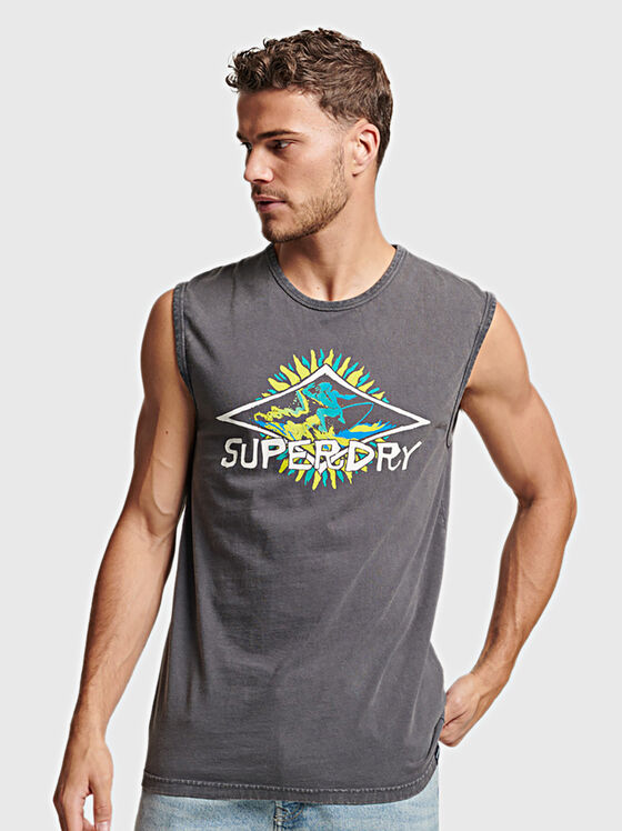 VINTAGE TRIBAL SURF grey top - 1