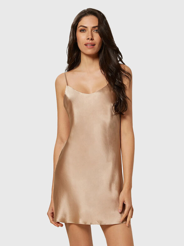 SILK TOUCH COLOR nightgown in beige - 1