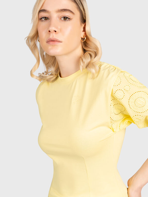 White blouse with puff sleeve - 2