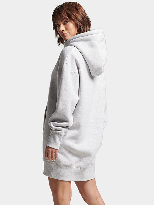 Sweatshirt dress in light grey color - 2