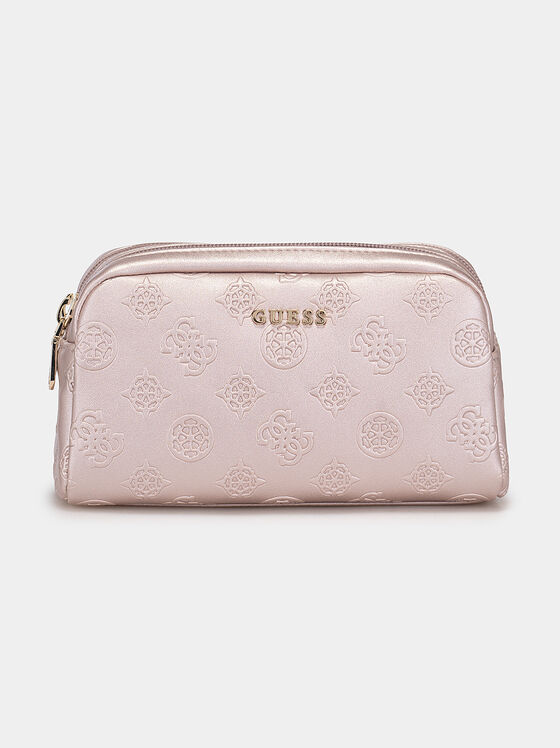 Black pouch with metal logo detail - 1
