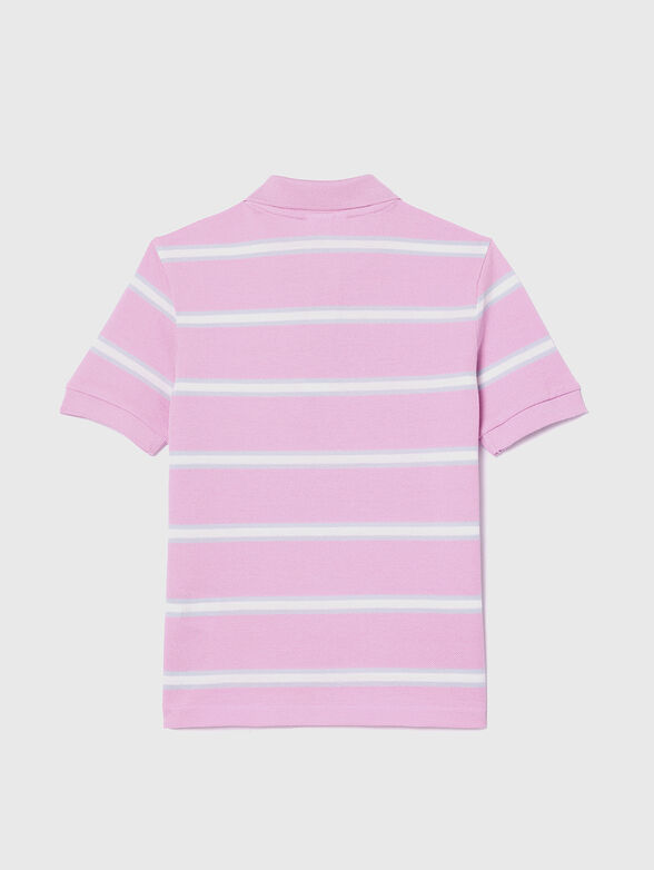 Polo shirt with stripes and logo accent - 2