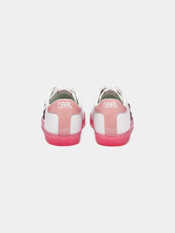 White sneakers with pink details - 3