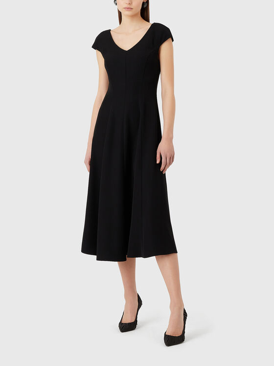 Midi dress with accent back - 1