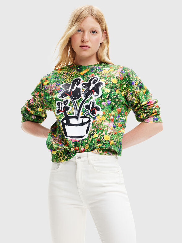 PRADO sweatshirt with floral print - 1