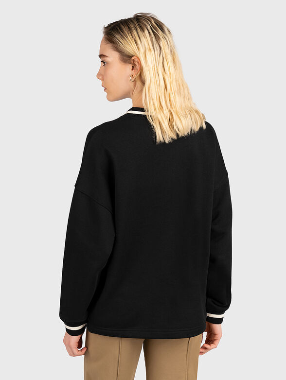 HELEN black V-neck sweatshirt - 3