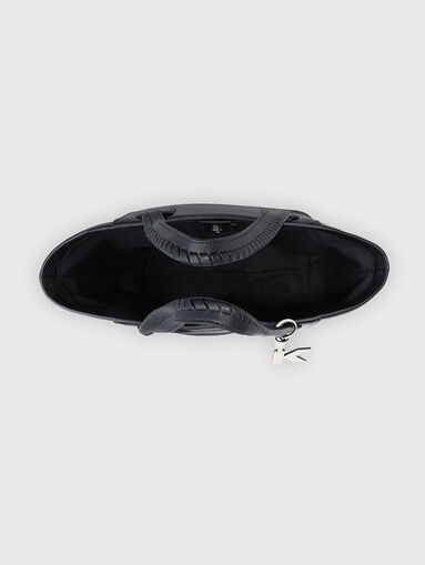 Black large bag with contrasting logo lettering - 5
