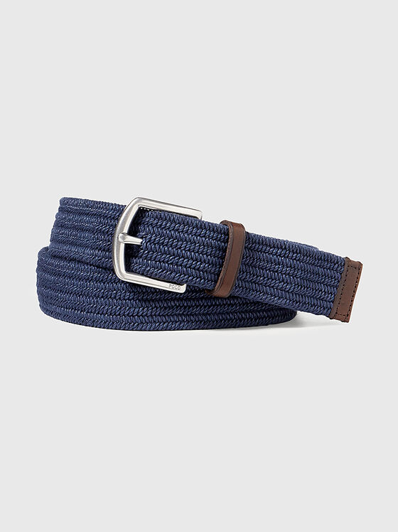 Knitted belt with leather details - 1
