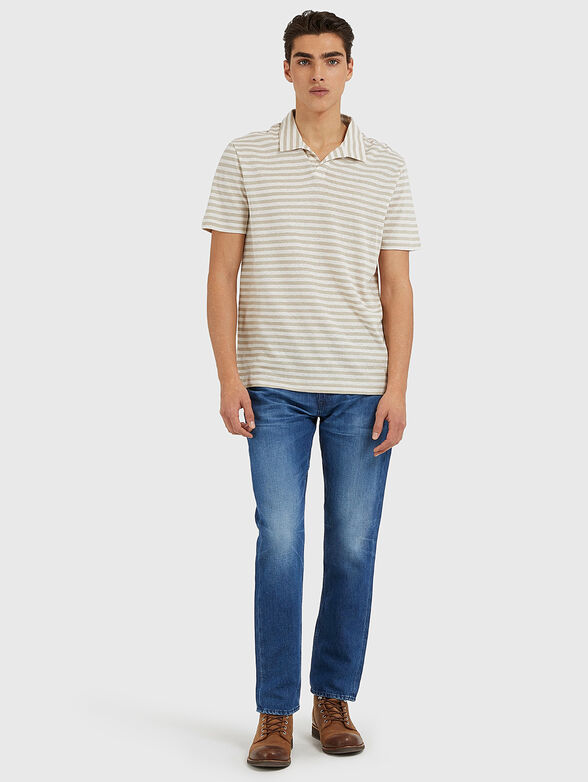 Polo shirt with striped print and logo detail - 2