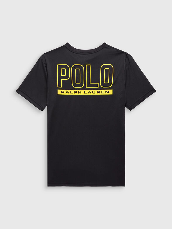 Black T-shirt with accent print on the back - 2