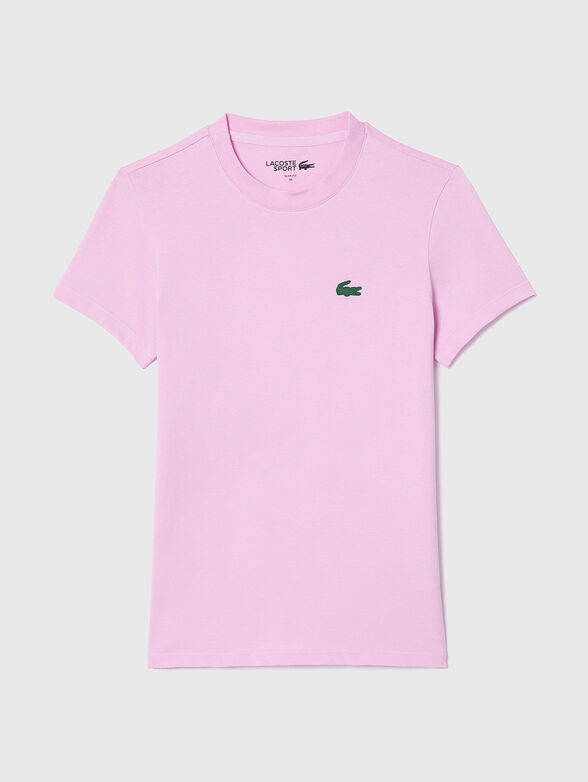 Pink T-shirt with logo detail  - 1