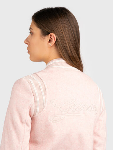 Logo embroidered bomber jacket  - 4