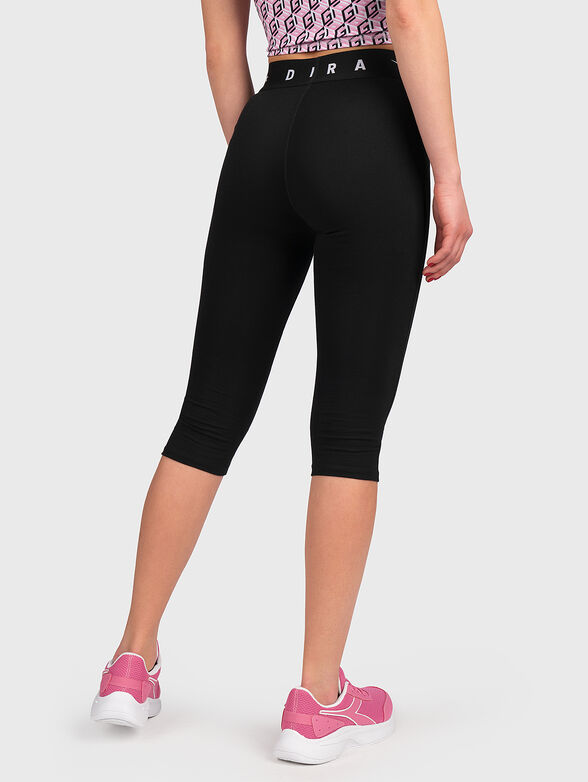 Black sports leggings with logo details - 2