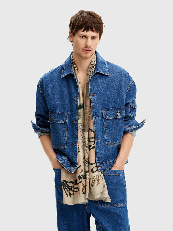 Jachetă din denim albastru - 1