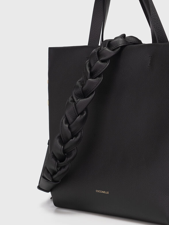 Leather bag with grainy texture - 4
