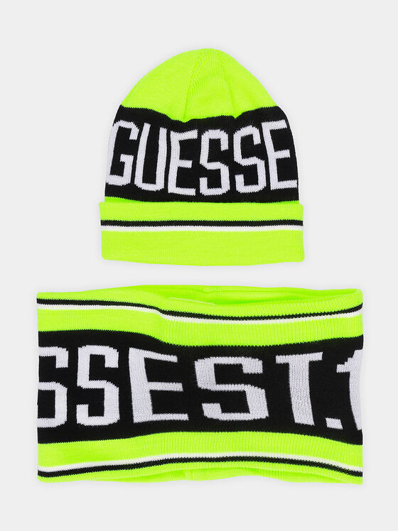 Hat and scarf set with logo - 1