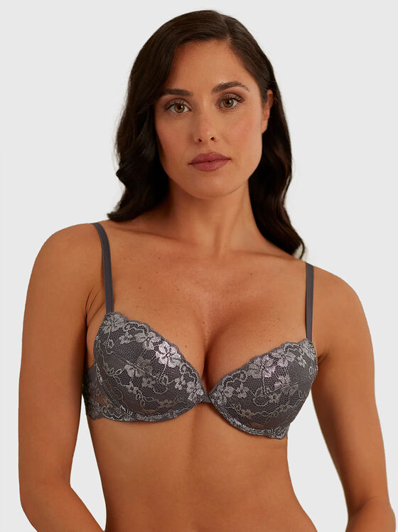 Sutien gri închis PRIMULA COLOR cu efect push-up - 1