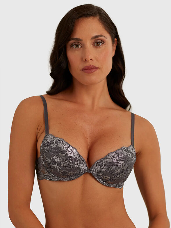 PRIMULA COLOR dark grey bra with push up effect - 1