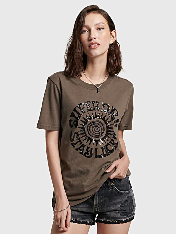 T-shirt with shiny accent - 1