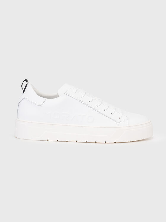Pantofi sport din piele albă - 1