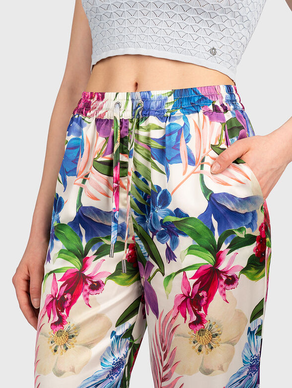 VIOLA trousers with floral print - 3