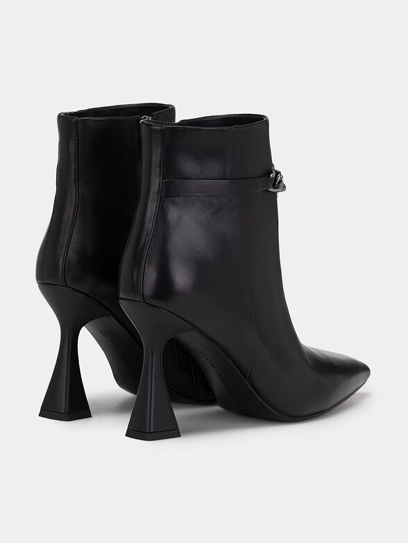 DEBUT leather boots with metal logo accent - 3