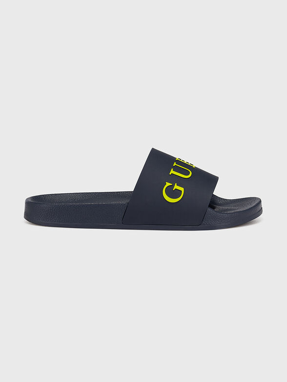 COLICO dark blue slippers with contrast logo - 1