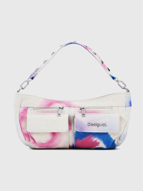 Geantă transversală cu imprimeu multicolor - 1